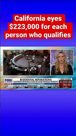 California advances a plan to pay out reparations for Black residents #shorts