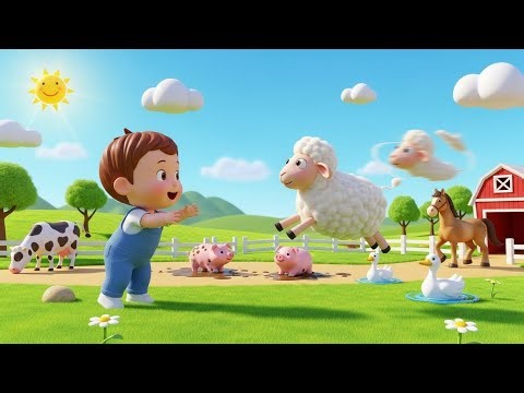 Farm Animal Sounds Song for Kids | Barnyard Animal Song, Popular Nursery Rhyme & Baby Songs 🐄🐔🎶