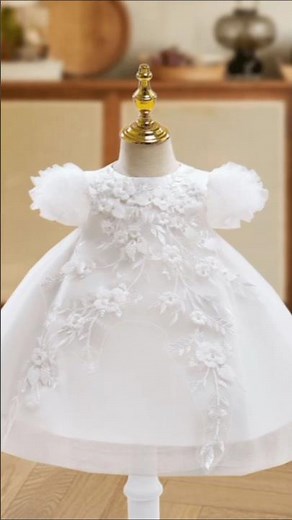 Baby Girl Princess Tutu Dress Infant Toddler Vestido Birthday Puff Sleeve #babygirldress #girlspart