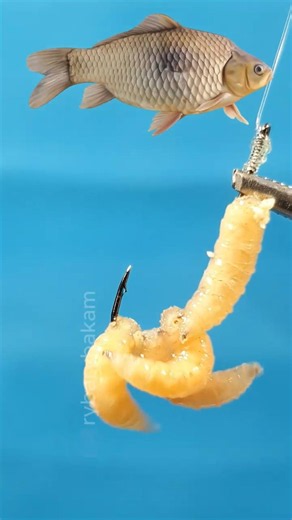 4 Maggots on a Hook for MONSTER Crucian Carp! #shorts