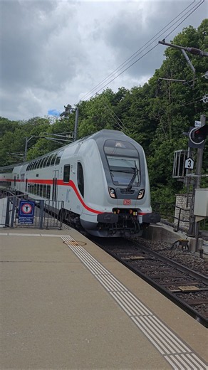 Guten Morgen ☕️IC2➡️Stuttgart Hbf in Bahnhof Rheinfall Schweiz🇨🇭#deutschebahn #ic2 #zug
