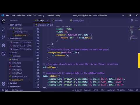 How to add Tables to PDF Documents Using PDFKit Library Plugin Voilab Pdf Table in Node.js