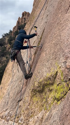Anna Brown on Instagram: "Basic method for removing old split shank bolts. The framing hammer has been modified with a grinder to cut a deeper groove between the teeth and we hit it coming from the top with a 2.5lb mini sledge. It takes 10 or less hits. The bolt being removed here is a threaded 3/8” split shank which are a bit easier to remove than their buttonheads counterparts because the nut can be loosened to get the hammer behind the hanger. Wear safety glasses and always clip or girth hitc