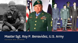 2.2K views · 115 reactions | "If the story of his heroism were a movie script, you would not believe it." -President Ronald Reagan On this next installment of #MedalofHonorMonday, we honor Vietnam War Veteran U.S. Army Master Sergeant Roy P. Benavidez. Listen as President Reagan shares his valorous actions in combat near Loc Ninh, South Vietnam on May 2, 1968. Explore his story: https://bit.ly/3wmO02s #NVMM #Veterans #VietnamWar | National Veterans Memorial and Museum | Facebook
