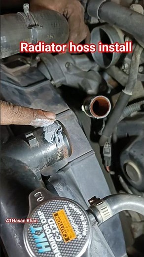 Radiator hoss install #toyota #automobile #mechanic #mechanic Tips