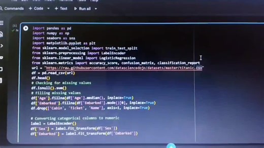 #codesoft #datascience #titanic #machinelearning #python #internship #mlproject #learning | Sai Deepthi
