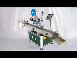 Linear type carton boxes cards bags sticker labeling MC flat surface objects labeller 平面貼標機直線式全自動