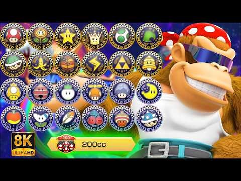 Mario Kart 8 Deluxe - 200cc All Cups (3-Star Rank) [8K]