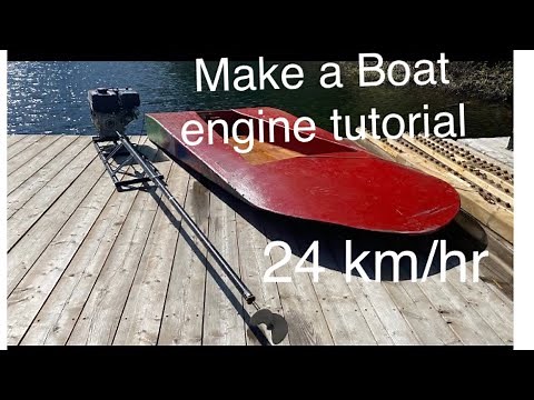 Home made boat engine tutorial 24kmh longtail