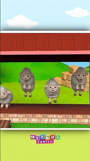 Five Cute Sheep - Let's Count the Sheeps #shorts #kidssongs #nurseryrhymes