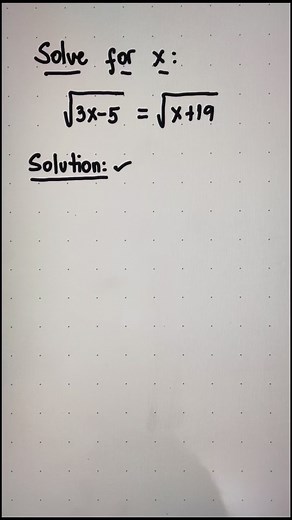 95K views · 1.2K reactions | Solve for x. #mathisfun | Mathematics Tutorial | Facebook
