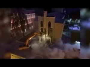 Tirana clashes as theatre demolition sparks protest