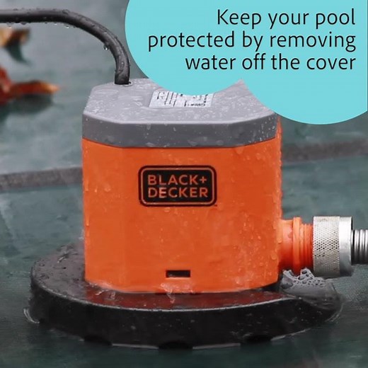 [WATCH NOW] Pool Cover Pump In Action 800 GPH Black & Decker
