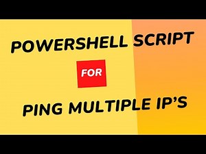 Powershell to ping multiple host