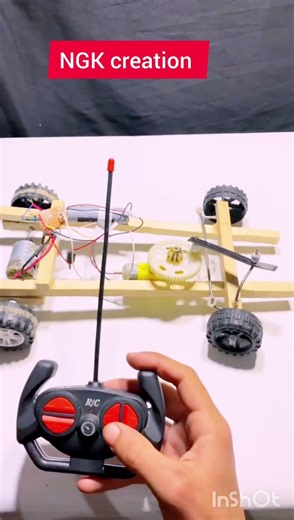 DIY Powerful RC Car Using DC Motor | Homemade Remote Control Car 🚗⚡ #shorts