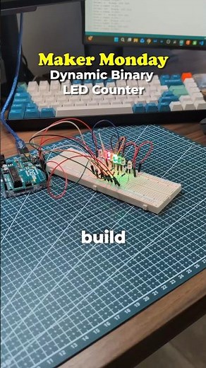 Maker Monday Part 10 | This Arduino project makes binary visible in real life! 👨🏽‍💻-
