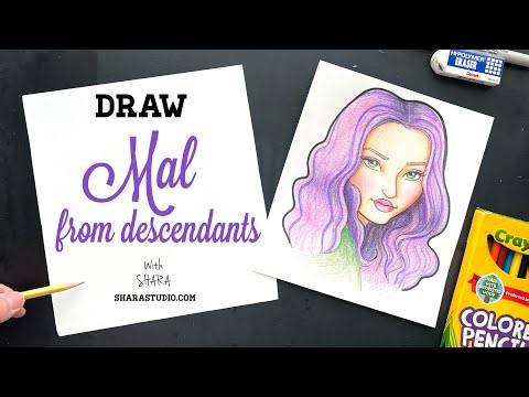 How to draw Mal from descendants