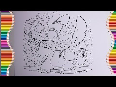 Cute Stitch Coloring Page | Lilo & Stitch Coloring Page