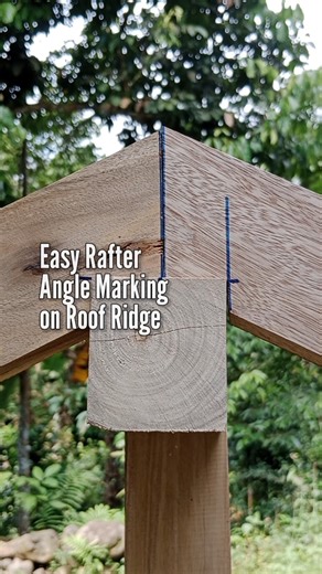 Easy Rafter Angle Marking on Roof Ridge ‪@Karyaklasikchannel‬ #basicwoodworking