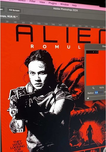 Designing an Alien Romulus Movie Poster in Photoshop