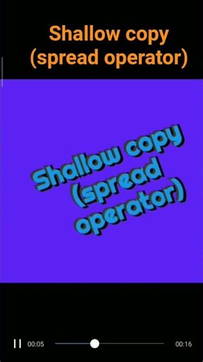 👍Shallow copy (Spread Operator) in javascript