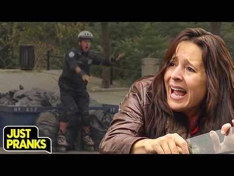 This Cop Couldn't Stop Rolling! 😂🛼 | Just Pranks