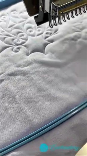 Simple snowflake, touch-worthy texture ❄️ #machineembroidery #quilting