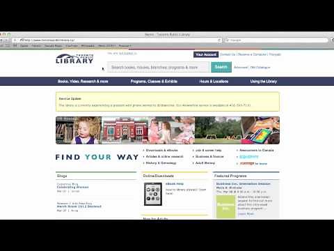 How to Search for Library Materials on the Toronto Public Library Website