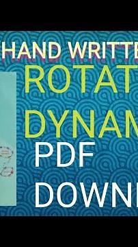 ROTATIONAL DYNAMICS NOTES FREE PDF DOWNLOAD PHYSICS CLASS 12th