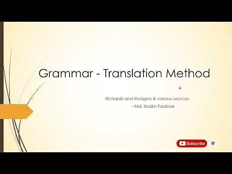 Grammar Translation Method as an English Language teaching Methodology: An overview