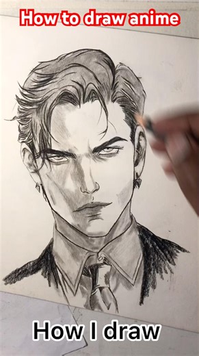 How to draw anime (intense eyes&hair)#shorts #howtodraw #animedrawing #drawing