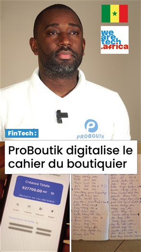 2.2K reactions · 100 shares | #ProBoutik digitalise un geste familier des boutiquiers : noter les dettes sur un cahier, pour moins de conflits et plus de confiance entre vendeurs et clients. Rencontre avec Thierno Sakho, cofondateur et CEO de la startup fintech ProBoutik. #WeAreTech #ProBoutik | We Are Tech Africa | Facebook