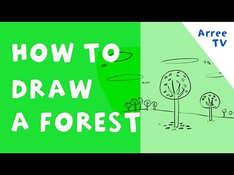 How to Draw a Forest - Step by Step Drawing for Kids