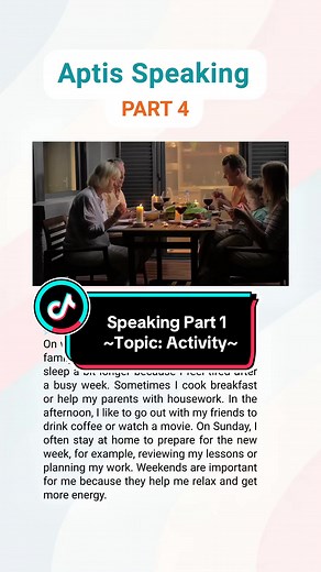 Aptis Speaking Part 1: Weekend Activities Explained