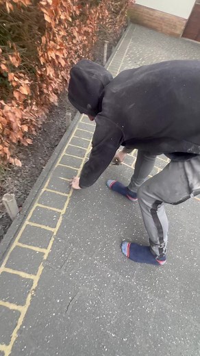 18K views · 171 reactions | Removing concrete stencils 朗. " Check out our latest decorative concrete installation where we've transformed concrete into the stunning look of granite using stencil paper, templates, and a sprayer to apply color hardener to the surface. Want to see the full video? Be sure to follow our page for all things home improvement and concrete! #ConcreteTransformation #GraniteEffect #HomeImprovement" | Stencil-Tech Decorative Concrete | Facebook