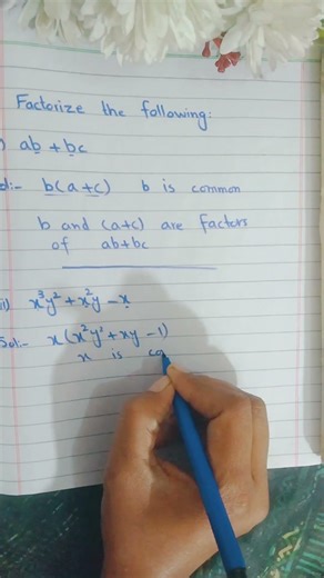 factorization by taking common