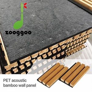 [Hot Item] Bamboo Wood Acoustic Wall Panel Soundproof Akupanel Acoustic Fluted Pet Wall Panel