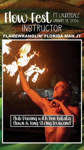 flowfests on Instagram: "Flow Fest Ft Lauderdale 2026 Instructor JT Teaching: Long String Leviwand & Club Passing #flowfest #flowarts #flowartsmovement #flowfests #ftlauderdale"