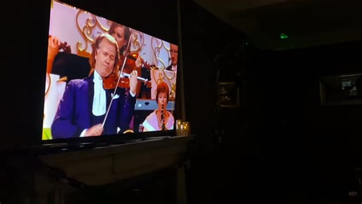 This afternoon we set up our panel lounge for our movie afternoon. The chosen film was National Lampoons, which our residents didn’t enjoy so they then chose to watch Andre Rieu in a Christmas concert. As you can see from this short video they were all hooked. What a fantastic composer, conductor and violinist he is. One of our residents favourites. | Holbrook Hall Residential Care Home Belper