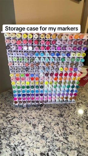 Finally got a storage container to store my markers. It’s so easy to see the colors making my coloring seamless.