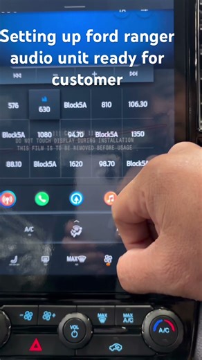 Setting up ford ranger audio unit ready for customer #ford #predelivery #mechanic