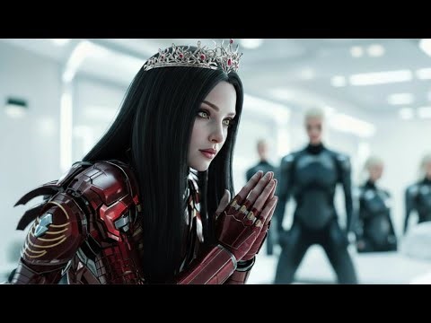 A Human Blocks the Shot as the Alien Queen Kneels Beside Him and the Guards Stop Firing