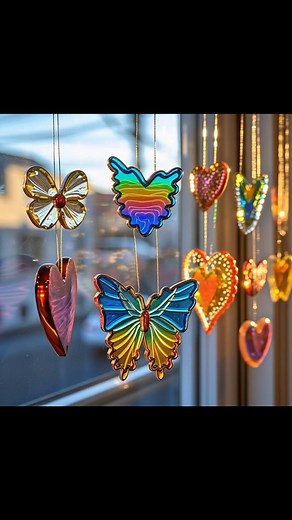 Charming Glue Suncatchers Materials: Clear school glue (PVA or washable glue) Food coloring or liquid watercolors Clear plastic sheet protectors or zip-top bags Full STEP BY STEP in First (C.o.ʍ.m.е.ո.τ) 👇 Enjoy ❤️👇👇 | Charming Recipes