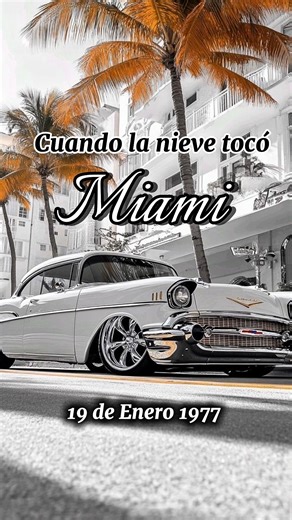 On January 19, 1977, Miami witnessed something that had never happened before — and hasn’t happened since. A rare Arctic front pushed all the way down the peninsula, dropping temperatures to record lows and producing the first documented snowfall in the city’s history. For a few brief minutes, snow flurries fell over Miami‑Dade, Broward, and even Homestead. A once‑in‑a‑lifetime moment that became a permanent part of South Florida’s history. #miami #miamihistory #history #miamibeach #usa #tourwit