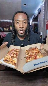 Dominos NEW Detroit Style Pizza 🍕 #dominospizza #pizza #detroitstylepizza #foodreview