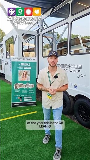 The 38LEAH.G - Co-designed with @Leah.Goodrich by Arctic Wolf Forest River. #5thwheel #rvlife