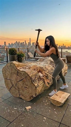 I Turned a GIANT Fallen Tree into a Luxury Couch! 🪵