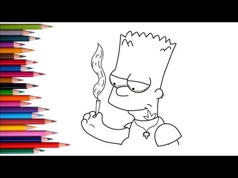 Cool Bart Simpson 😎 | Cartoon Sketch Drawing | Vinay Sketchbook tutorial