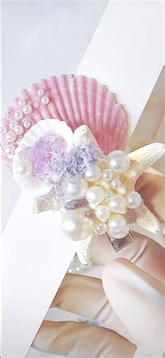 How I Make a Handmade Seashell Hair Clip | Ocean Inspired DIY #seashell hair clip #handmade