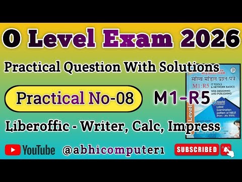 O Level M1 R5 Exam Practical Questions 2026 #olevel #computer